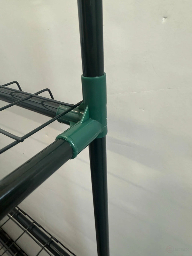 Connecting tee corner for greenhouse (10 pieces), green