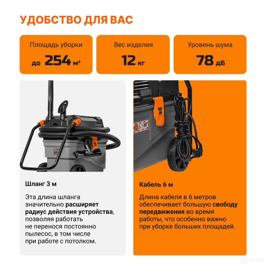 Пылесос для сухой и влажной уборки BORT BAX-700