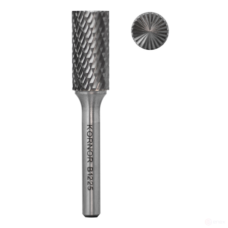 Борфреза KORNOR цилиндрическая с торцом 5 мм,по алюминию