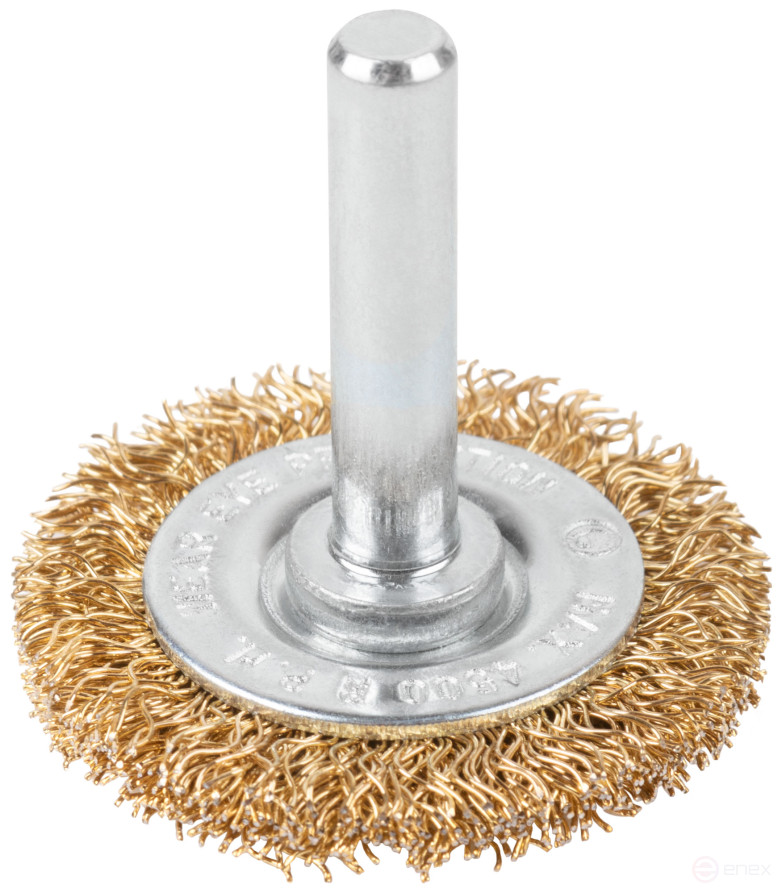 Щетка для дрели, тип "Плоская", латун. витая проволока 0,3 мм, 38 мм, блистер, CUTOP Profi