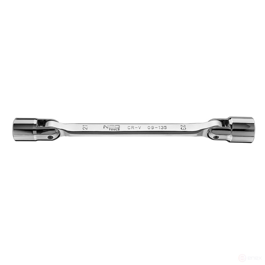 Socket wrench with internal duodecimal, hinged, 21 x 23mm