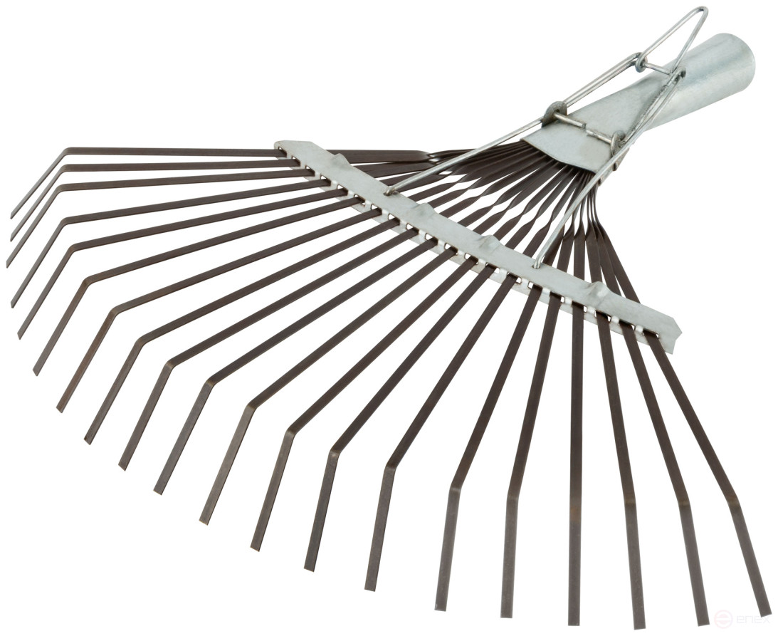 Грабли веерные регулируемые пластинчатые, 20 зубьев, 250-415 мм, без черенка