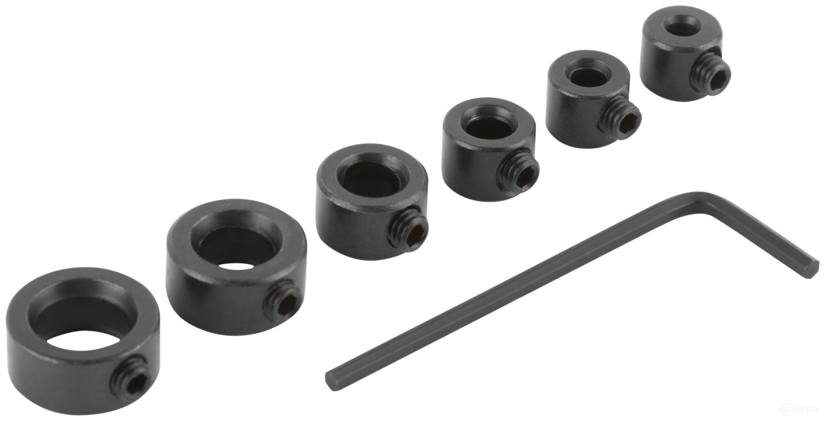 Drill stoppers, set of 6 pcs. (3, 4, 5, 6, 8, 10 mm)