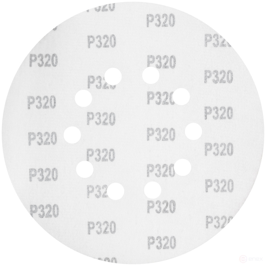 Круги шлифовальные с отверстиями (липучка), алюминий-оксидные, 225 мм, 5 шт. Р 320