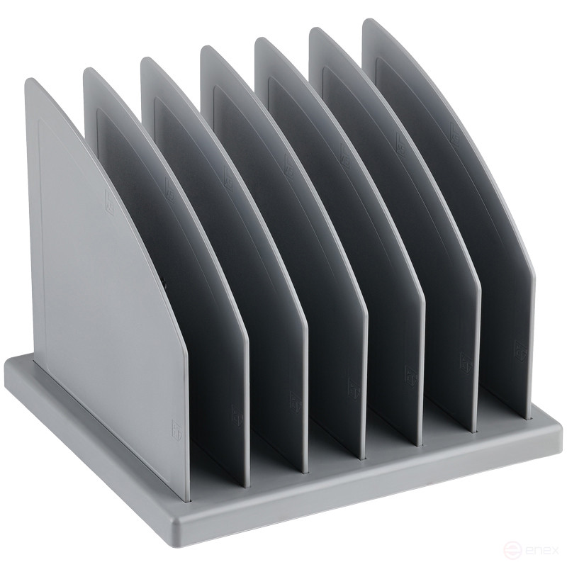 Stand for magazines and papers STAMM, prefabricated, 6 compartments, grey