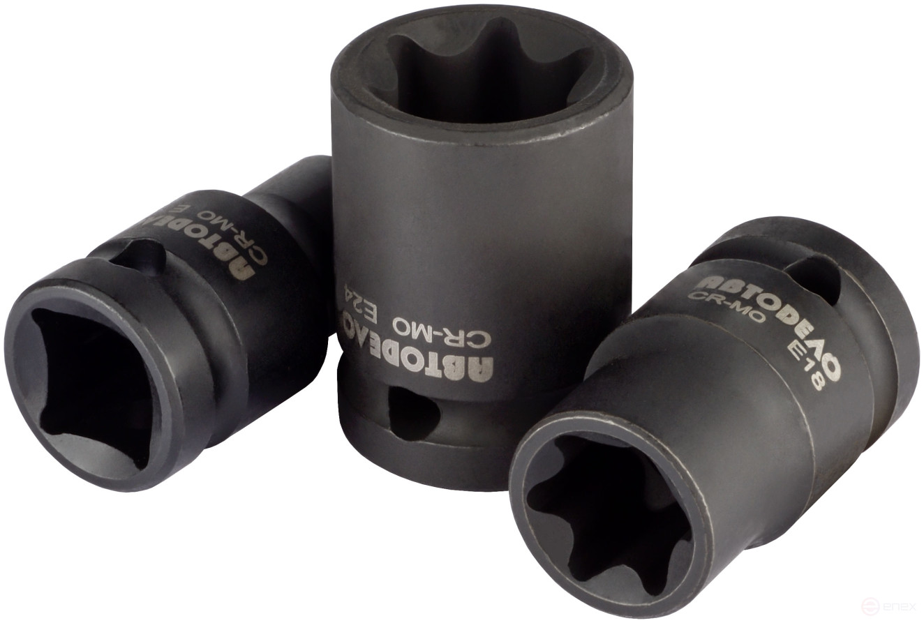 Головка торцевая ударная TORX E12 (DR1/2"; L-38мм) АвтоDело 40218