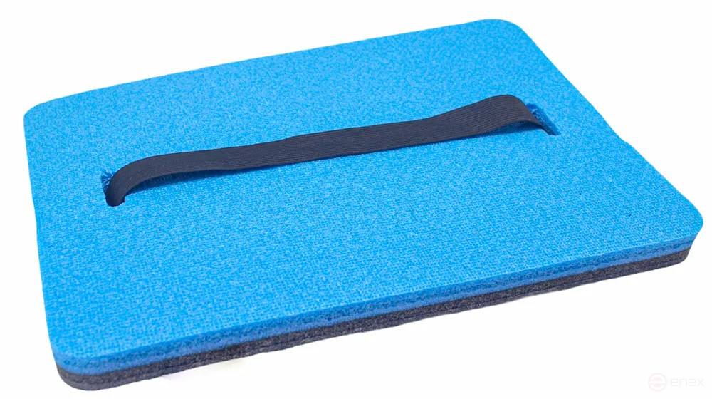 Tourist seat, 3-layer blue, with foil, moisture-proof, multi-layer, foam/karemat, camping seat, hiking/hiking trunk 350x240x15 mm