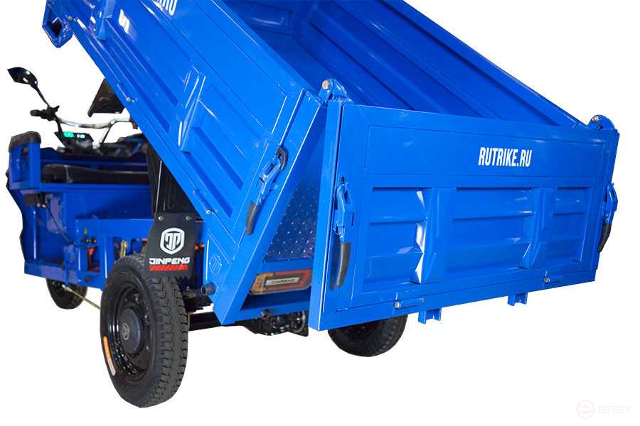 Грузовой электрический трицикл Rutrike D5 1700 гидравлика (60V1200W), серый