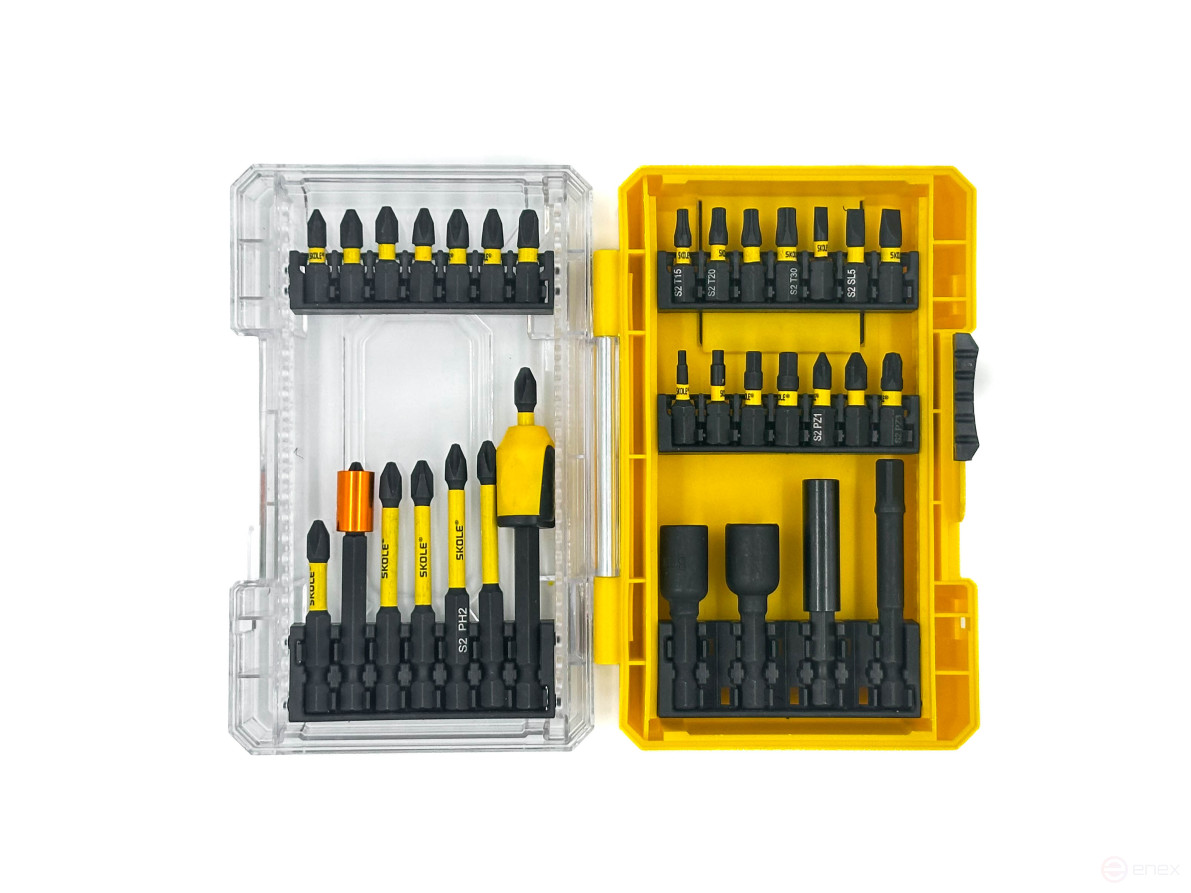 Набор бит Skole 33PC (33 предмета, S2 сталь) BT15-33PC