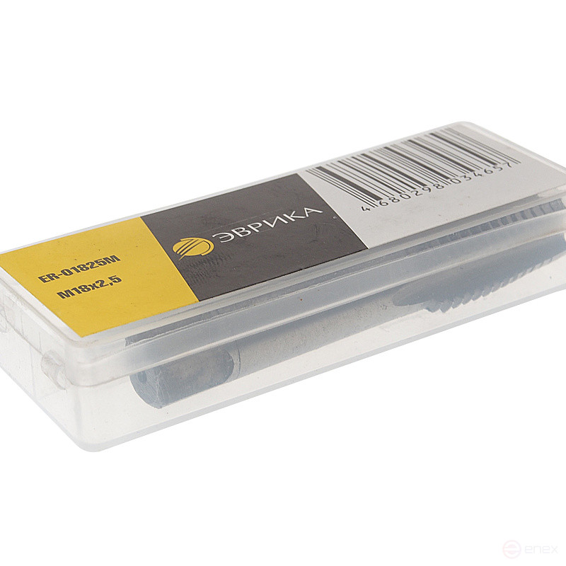 Метчик ER-01825M M18x2,5 (2шт),в пластиковом футляре ЭВРИКА /1