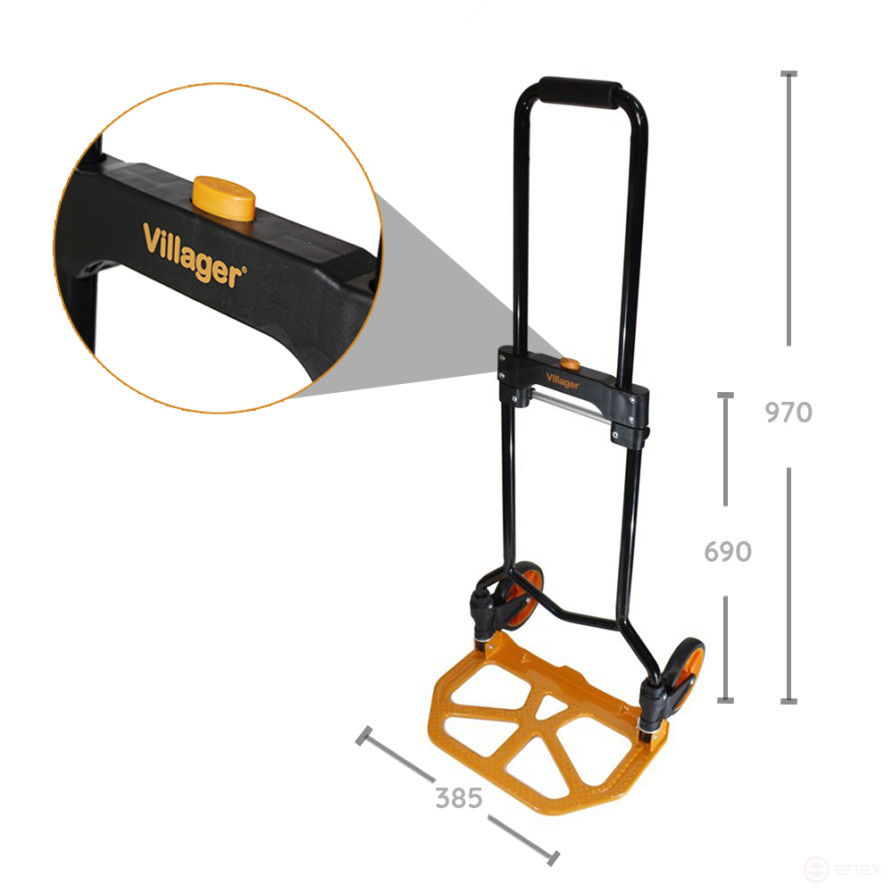 Villager VHF 85 cm manual folding trolley