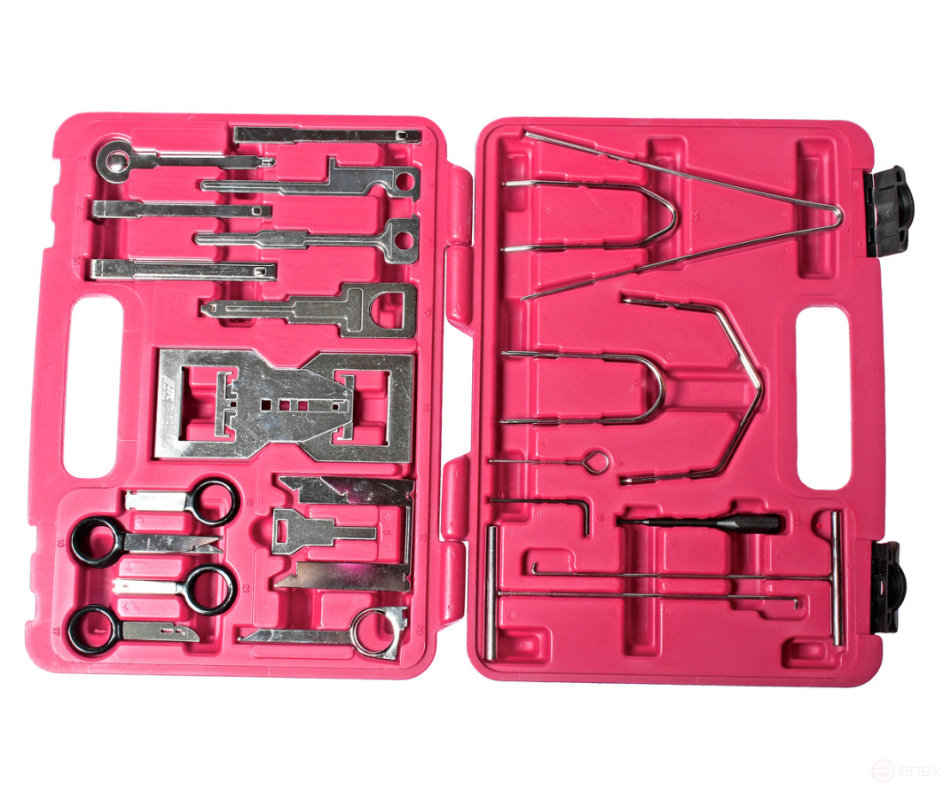 Набор инструментов для демонтажа авторадиоаппаратуры 46 предметов универсальный в кейсе JTC