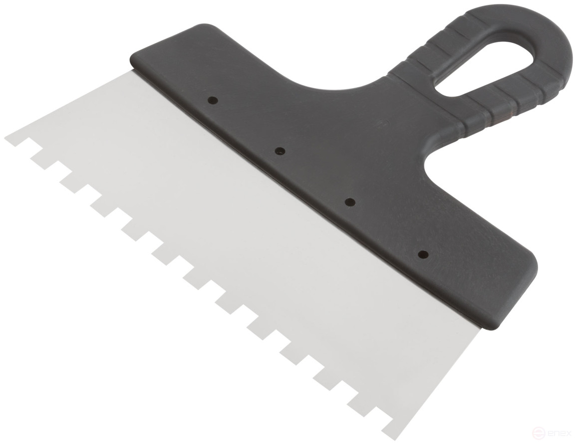 Шпатель фасадный нержавеющий зубчатый 200 мм/зуб 8 мм