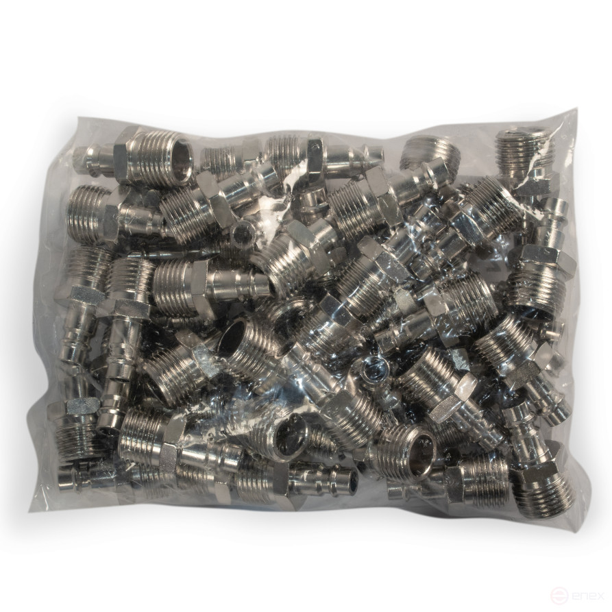 Daddy fitting with 1/2M male thread, nickel-plated steel, 50 pcs