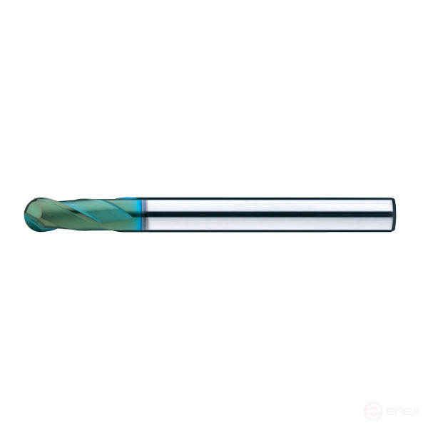 Spherical milling cutter D8x14x100x8 Z2 TiSiN-nano