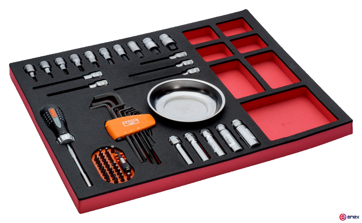 Fit&Go Набор торцевых головок 1/2 + биты + шестигранники в ложементе, 62 предмета