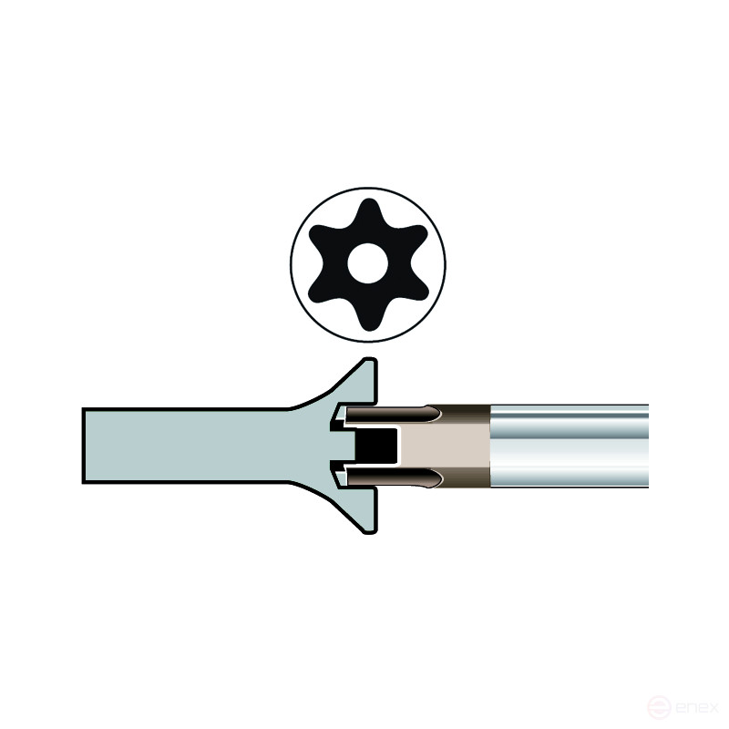 Отвертка под винты TORX TAMPER TR15x100 мм, розничная упаковка