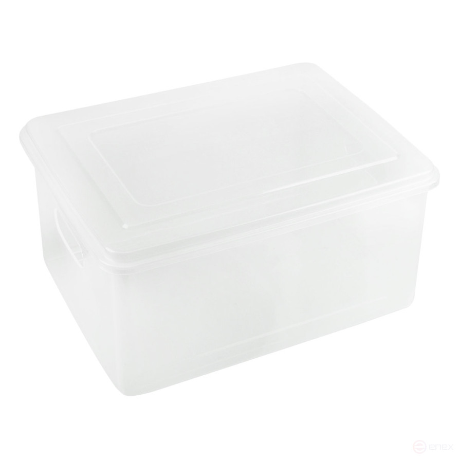 Контейнер для документов СТАММ А4, 260*330*160мм, пластик., прозрачный