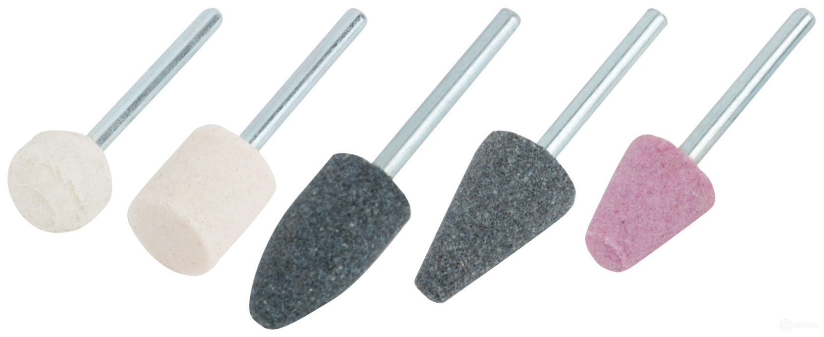 Abrasive balls for metal, 5 pcs., shank 3 mm