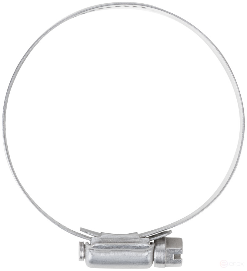 Хомут обжимной просечной, ширина 12,7 мм, нерж.сталь 40-64 мм