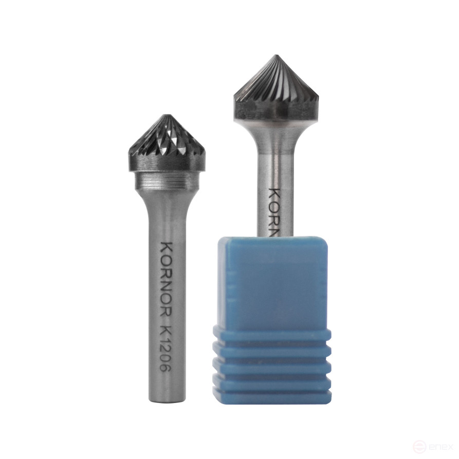 Борфреза KORNOR коническая 90°, 16 мм, двойная насечка