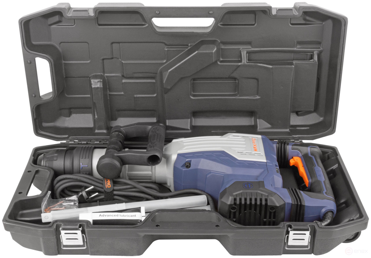 MAX-PRO Electric jackhammer 1700 W; 200-2100 rpm; 45 J; SDS-MAX; 11.5 kg; rubber cable; additional brushes; case