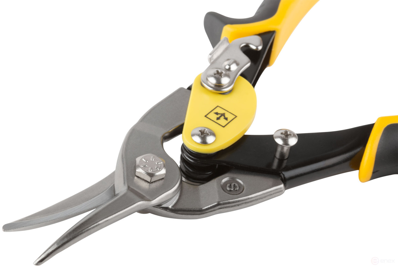 Ножницы по металлу усиленные CrMo Профи, прорезиненные ручки, прямые 250 мм