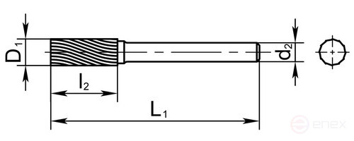 Борфреза твердосплавная A-12,5-25-FD-06-70