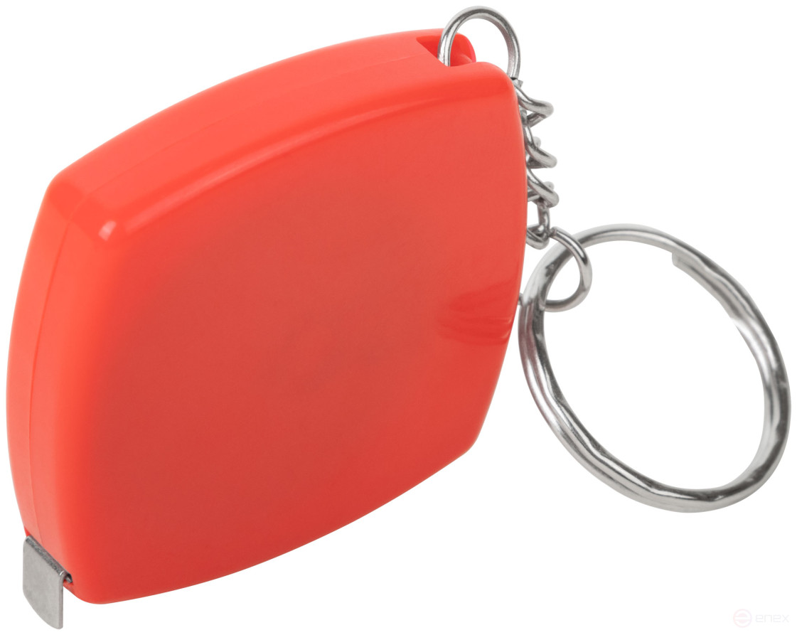 Tape measure keychain, plastic case 2 m x 6 mm