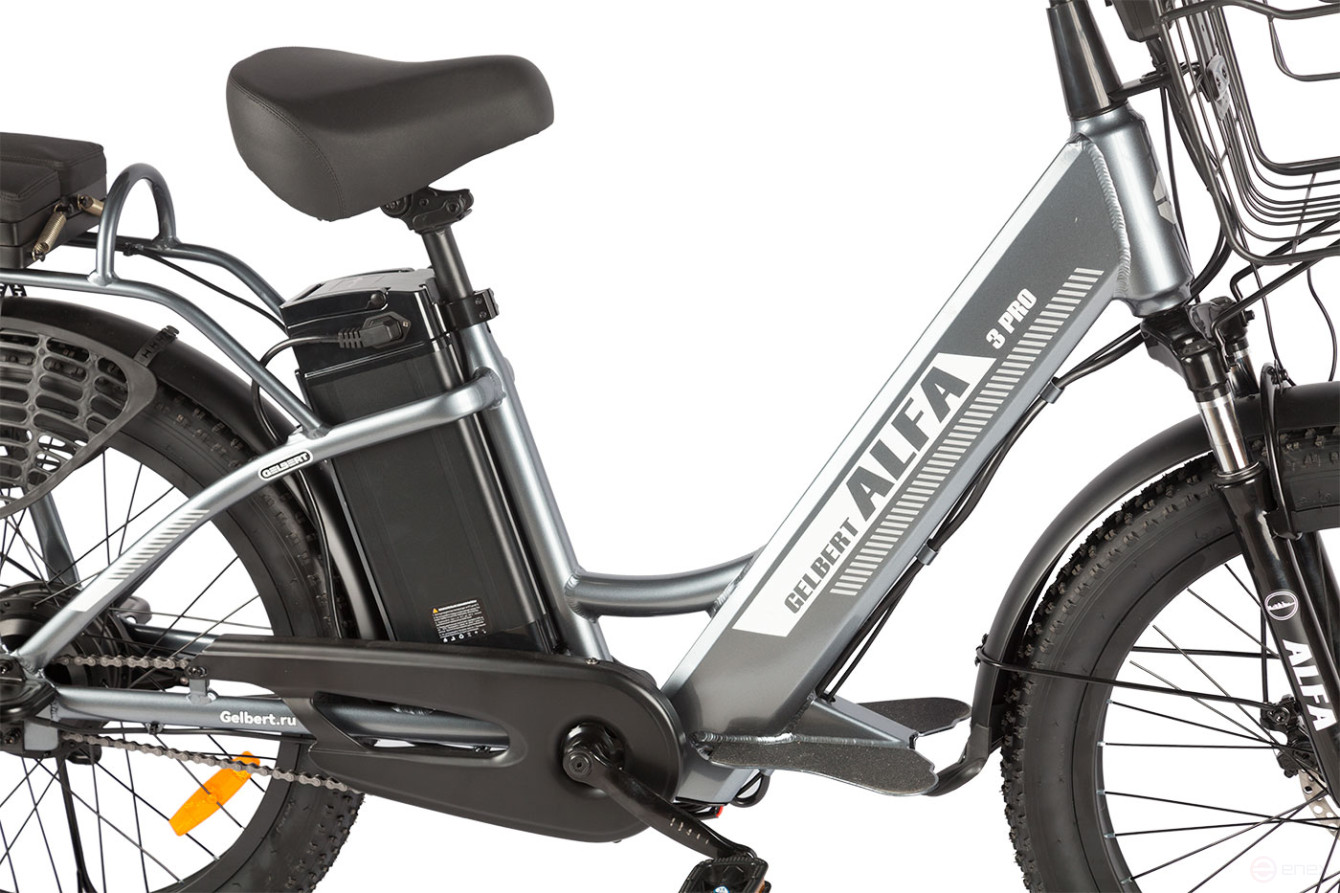 Электровелосипед Gelbert ALFA 3 PRO, серый