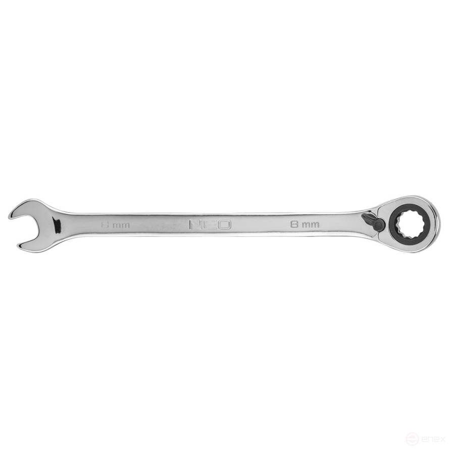 The key is combined with a ratchet mechanism of 8 mm