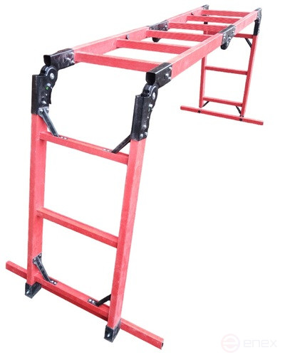 LSPTS-4x1.5-1.0P fiberglass ladder, transformed into a stepladder