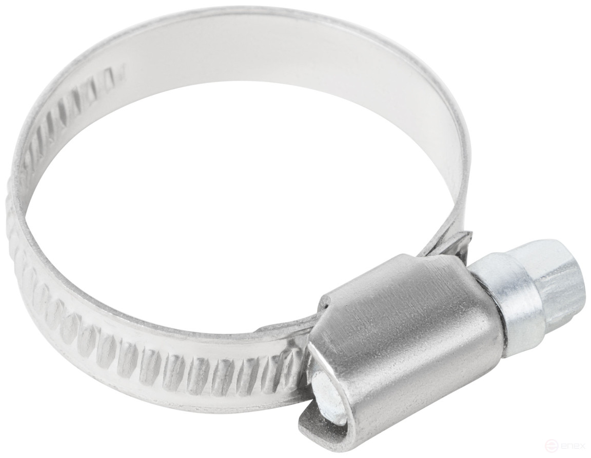 Хомут обжимной накатной, ширина 9 мм, нерж.сталь 23-35 мм