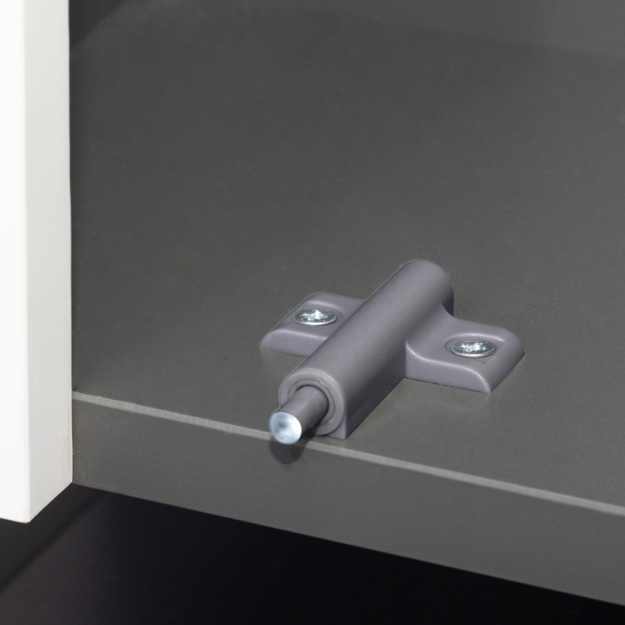 Shock absorber mounting cross-shaped overhead/mortise grey AKS