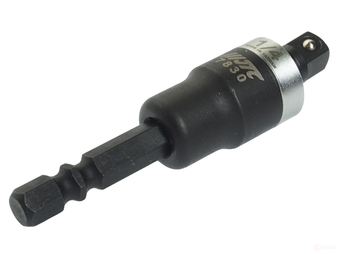 Gimbal adapter for a 1/4"(6.35mm) screwdriver, 1/4" square JTC