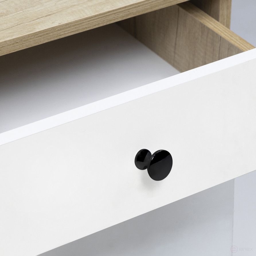 Ручка меб. кнопка мет. TERNI черный хром, AKS