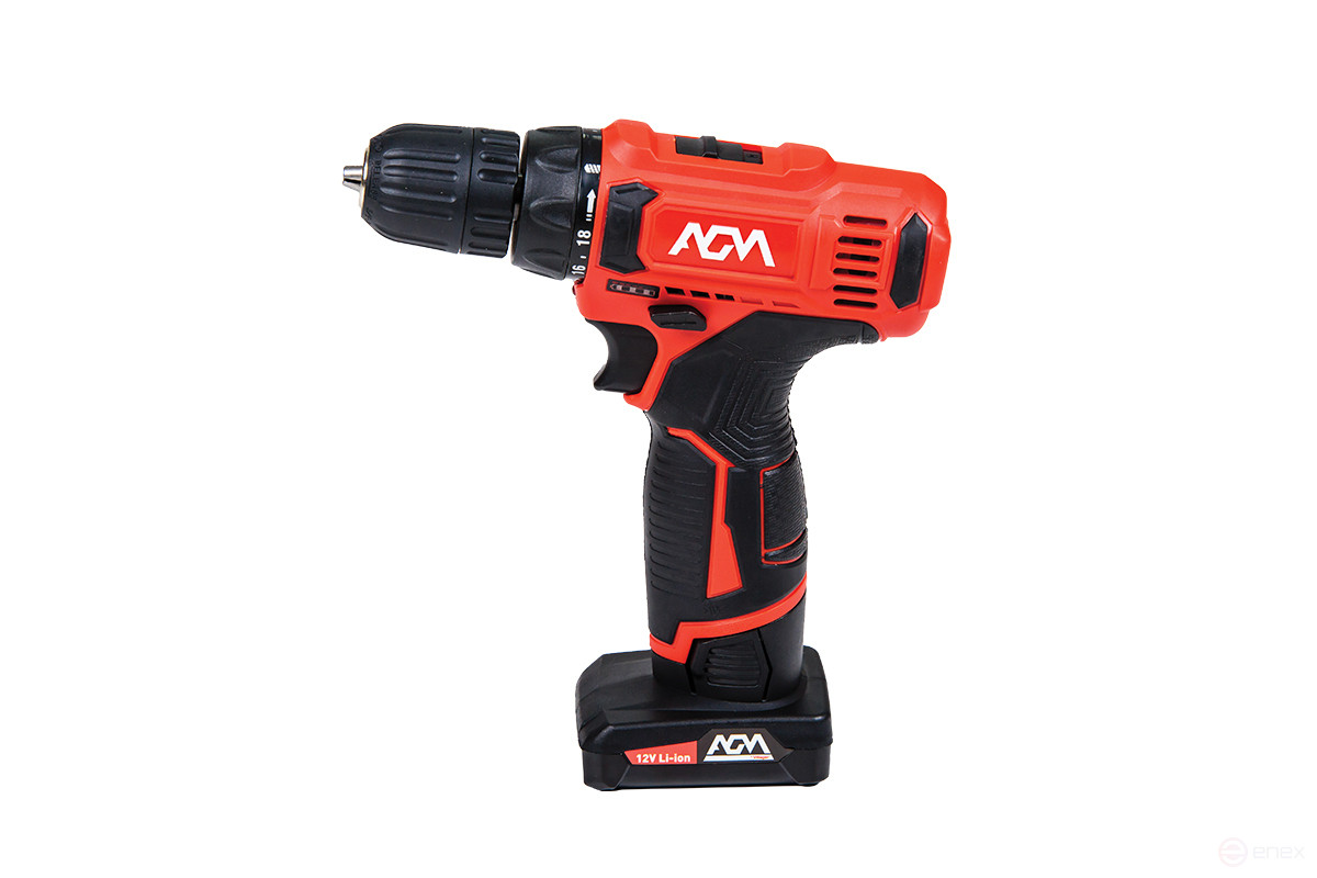 Cordless drill-screwdriver AGM BD 12V with battery and charger