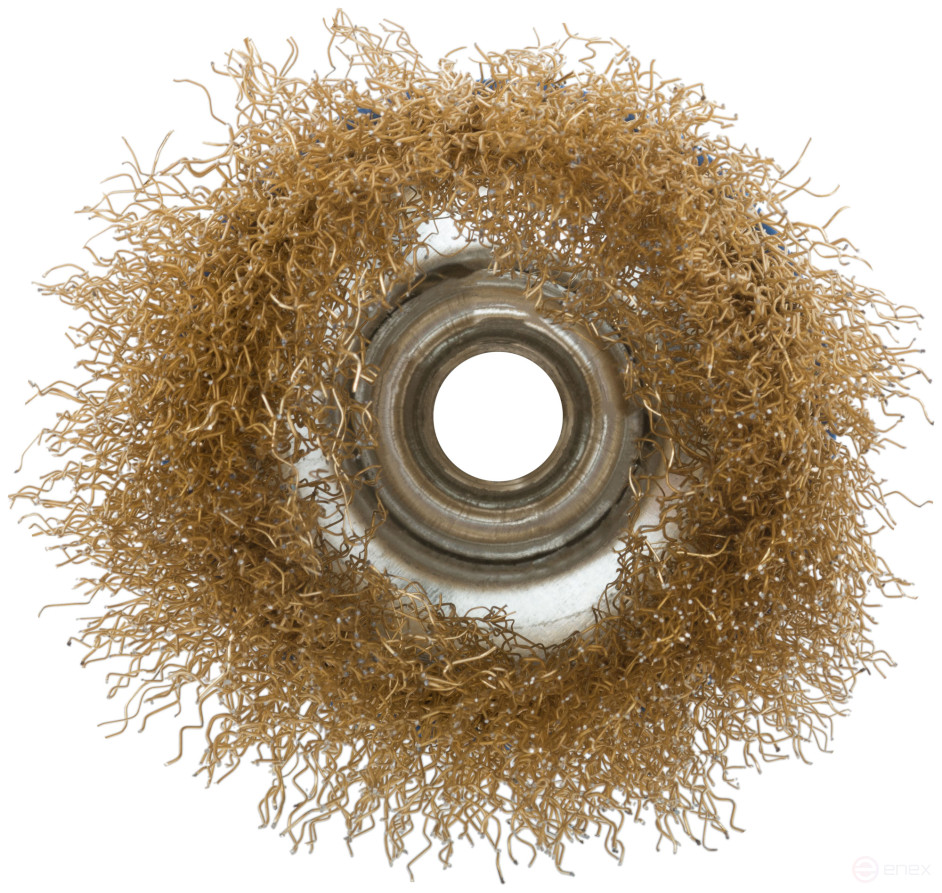 Korschetka, type "cup", nut M14, latuned steel wavy wire 75 mm