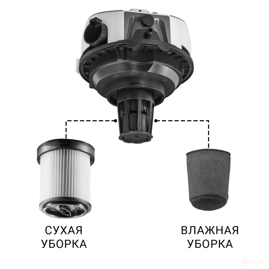 Vacuum cleaner for dry and wet cleaning BORT BAX-500E