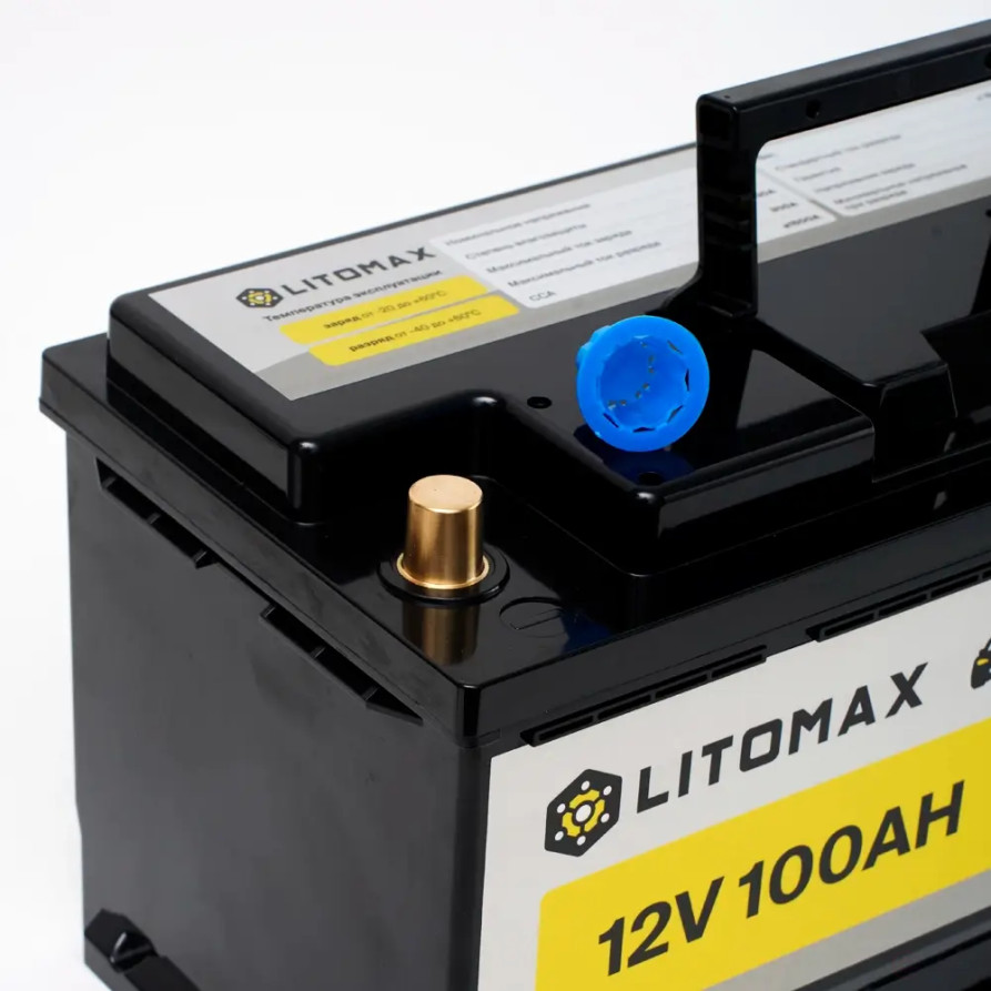 Натриевый аккумулятор стартово/тяговый LITOMAX Na+ 12V 100Ah 1500CCA R+ IP68
