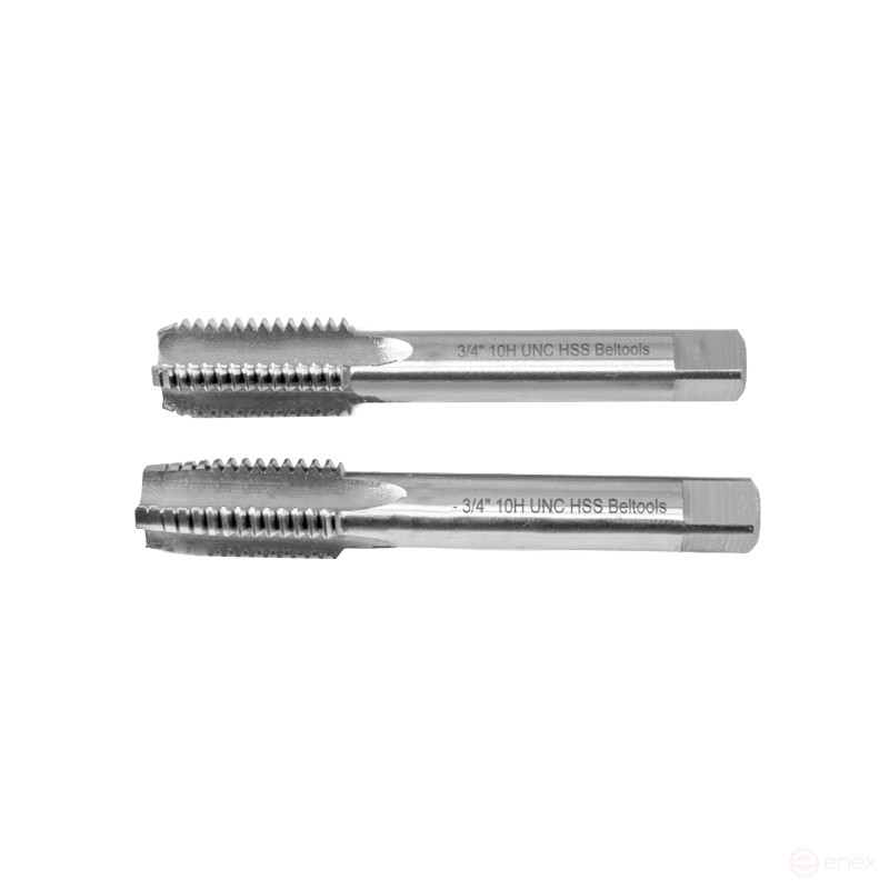 Tap Inch 3/4" 10 Threads UNC Machine-manual HSS 2 pcs Set isp1 Beltools