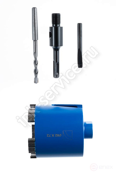 Коронка по бетону алмазная безударная сухая SDS-plus 72/72