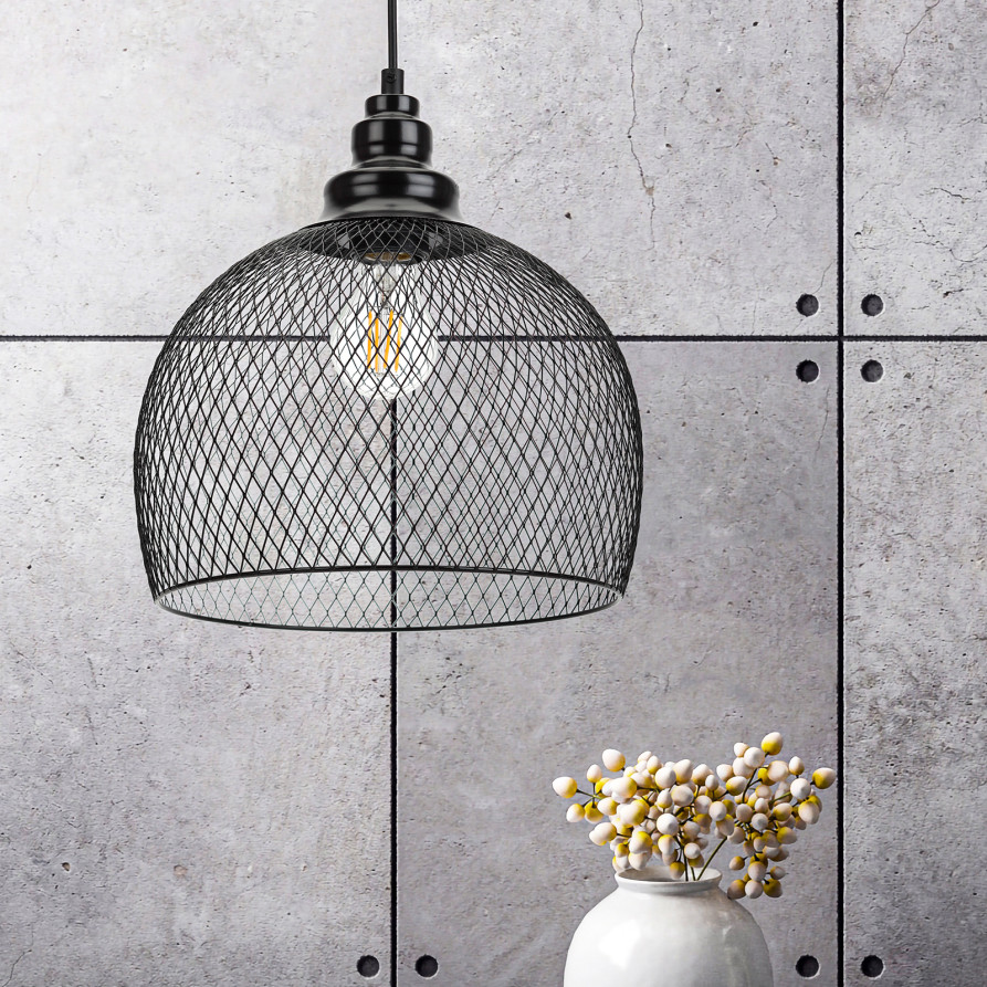ERA PL7 BK pendant lamp for E27 lampshade height 280mm suspension 720mm black