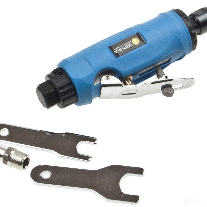 Пневмобормашинка ER-81108 (пневмошлифовальная) профессиональная с цанг. зажимом 6мм 1/4 25000 об/мин ЭВРИКА /1/25