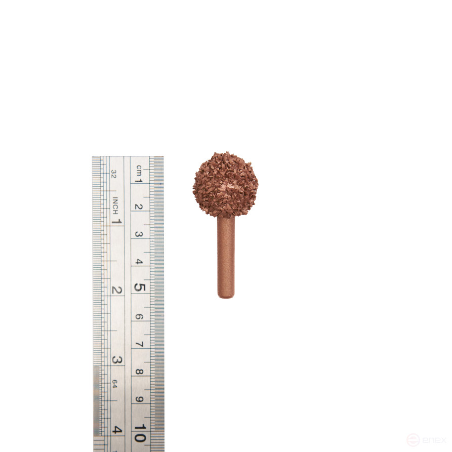 NS05-5016 Rough ball Ø20mm, pin 6.3mm, 16 Grit