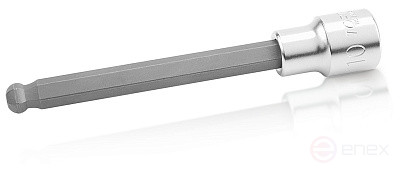 Головка торцевая с шестигранной вставкой HEX 1/2" 10 мм L=140 мм, с шаром TOPTUL BCSA1610