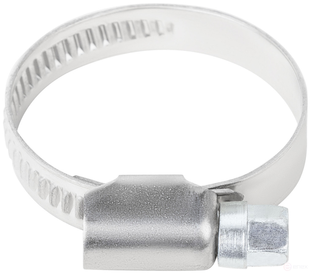 Хомут обжимной накатной, ширина 9 мм, нерж.сталь 23-35 мм