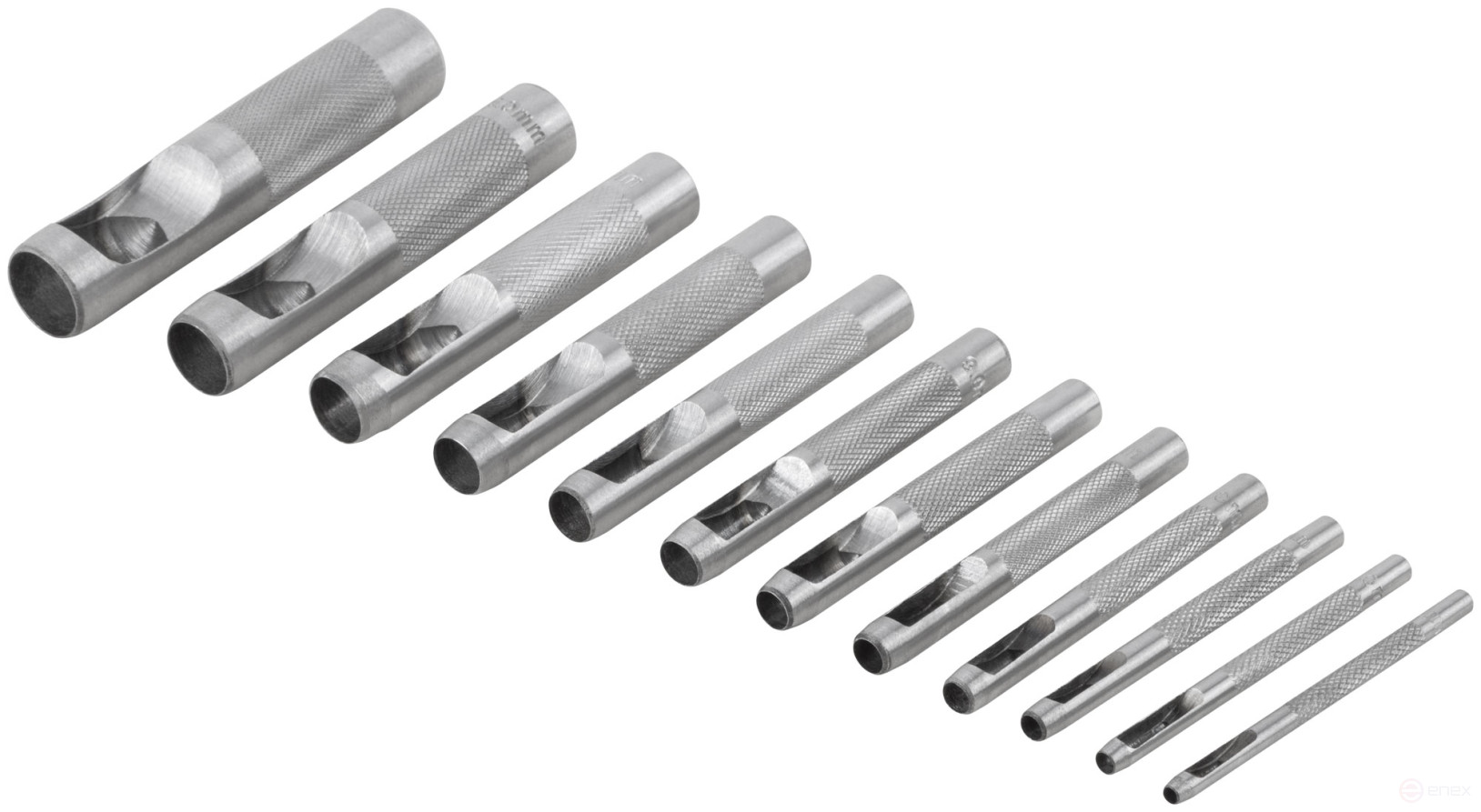 Пробойники для кожи, набор 12 шт. (отверстия 3-4-5-6-7-8-9-10-12-14-16-19 мм)