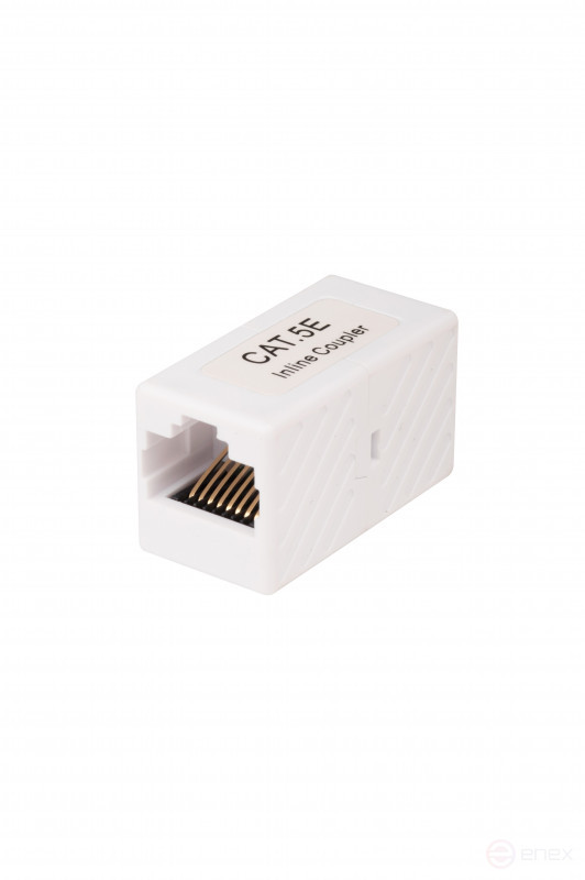 WRline WR-CA-8p8c-C5E Pass-through Adapter, RJ45-RJ45 (8p8c), Category 5e, unshielded, color white
