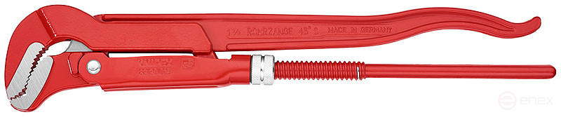 Pipe wrench 1 1/2", S-shaped thin sponges, Ø60 mm (2 3/8"), L-420 mm, Cr-V